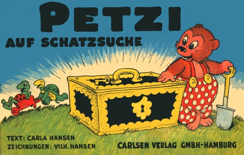 [Cover: Petzi auf Schatzsuche; Querformat-Heftausgabe, klein]